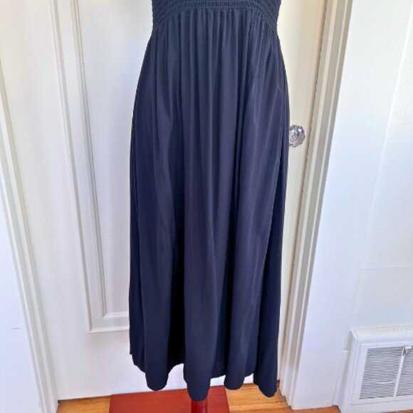 COTTON:ON Black Smocked Strapless High Low Midi Dress Size M - Picture 5 of 11